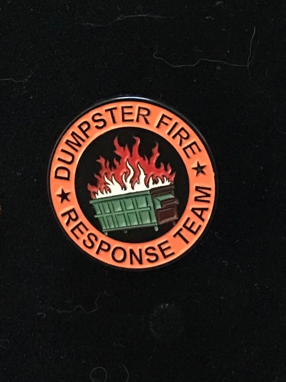 NWOT “Dumpster fire response team” pin (pins: 1/$12, 2/$20)